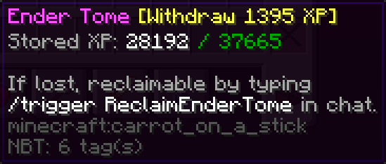 Ender Tome tooltip