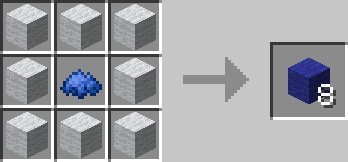 Blue wool crafting recipe