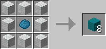 Cyan wool crafting recipe