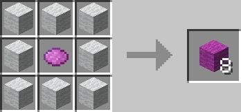 Magenta wool crafting recipe