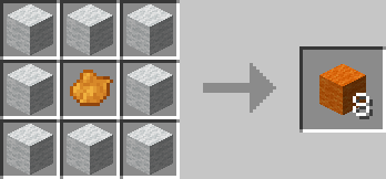 Orange wool crafting recipe