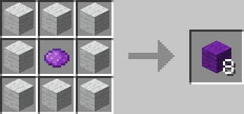 Purple wool crafting recipe