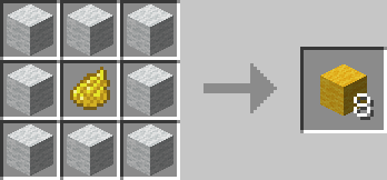 Yellow wool crafting recipe